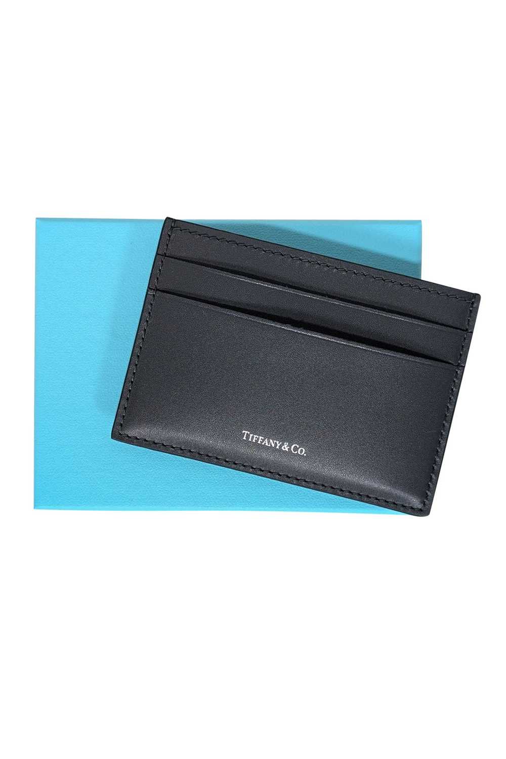 Tiffany & Co. - Black Leather Card Holder Wallet - image 3