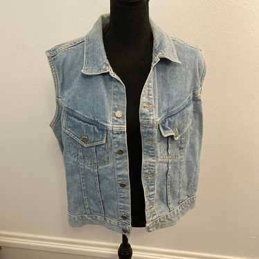 Designer Vintage Vintage Breaker Jeans Denim Vest… - image 1