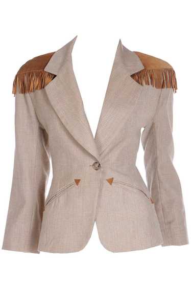 F/W 1991 Isaac Mizrahi Cashmere Western Blazer w F