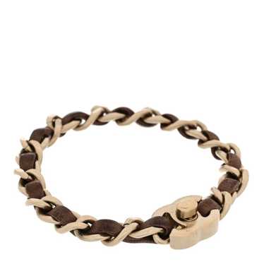 CHANEL Lambskin CC Turnlock Chain Bracelet M Burgu