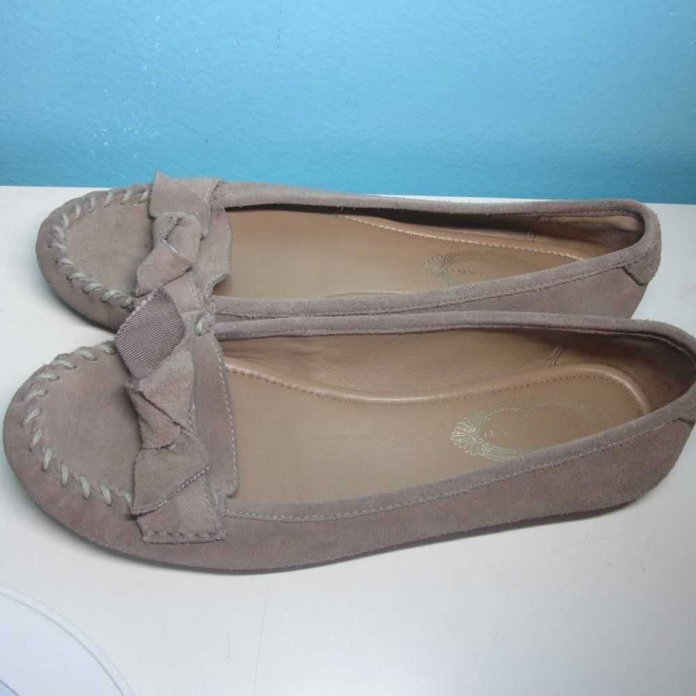 Elie Tahari Elie Tahari Tan Taupe Suede Flats Siz… - image 3