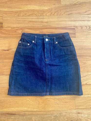 APC dark denim mini sale skirt medium/large