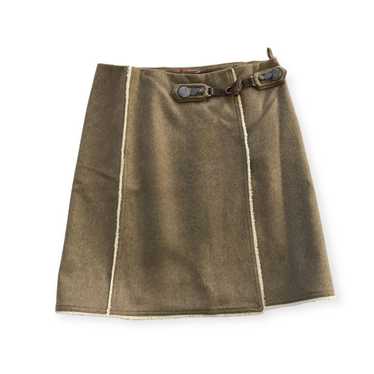 Prada Prada Camel Color Wool Wrap skirt with Shea… - image 1