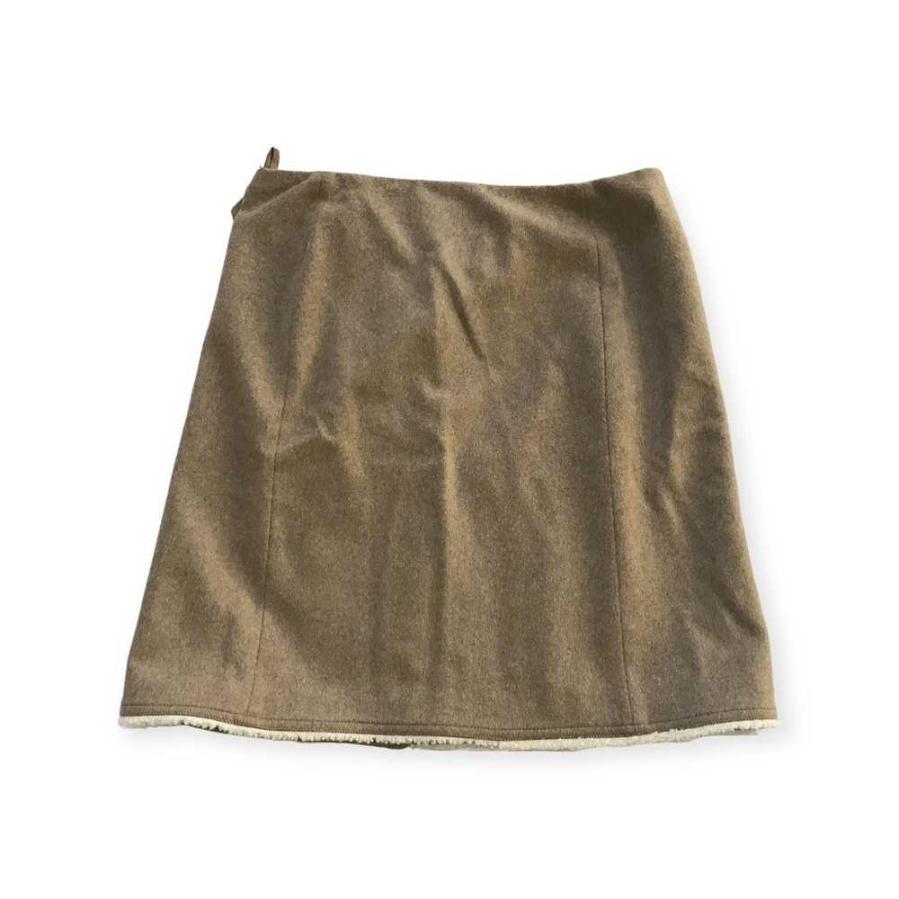 Prada Prada Camel Color Wool Wrap skirt with Shea… - image 2