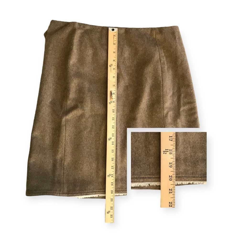 Prada Prada Camel Color Wool Wrap skirt with Shea… - image 9