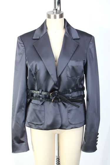 Galliano Satin Belted Blazer*