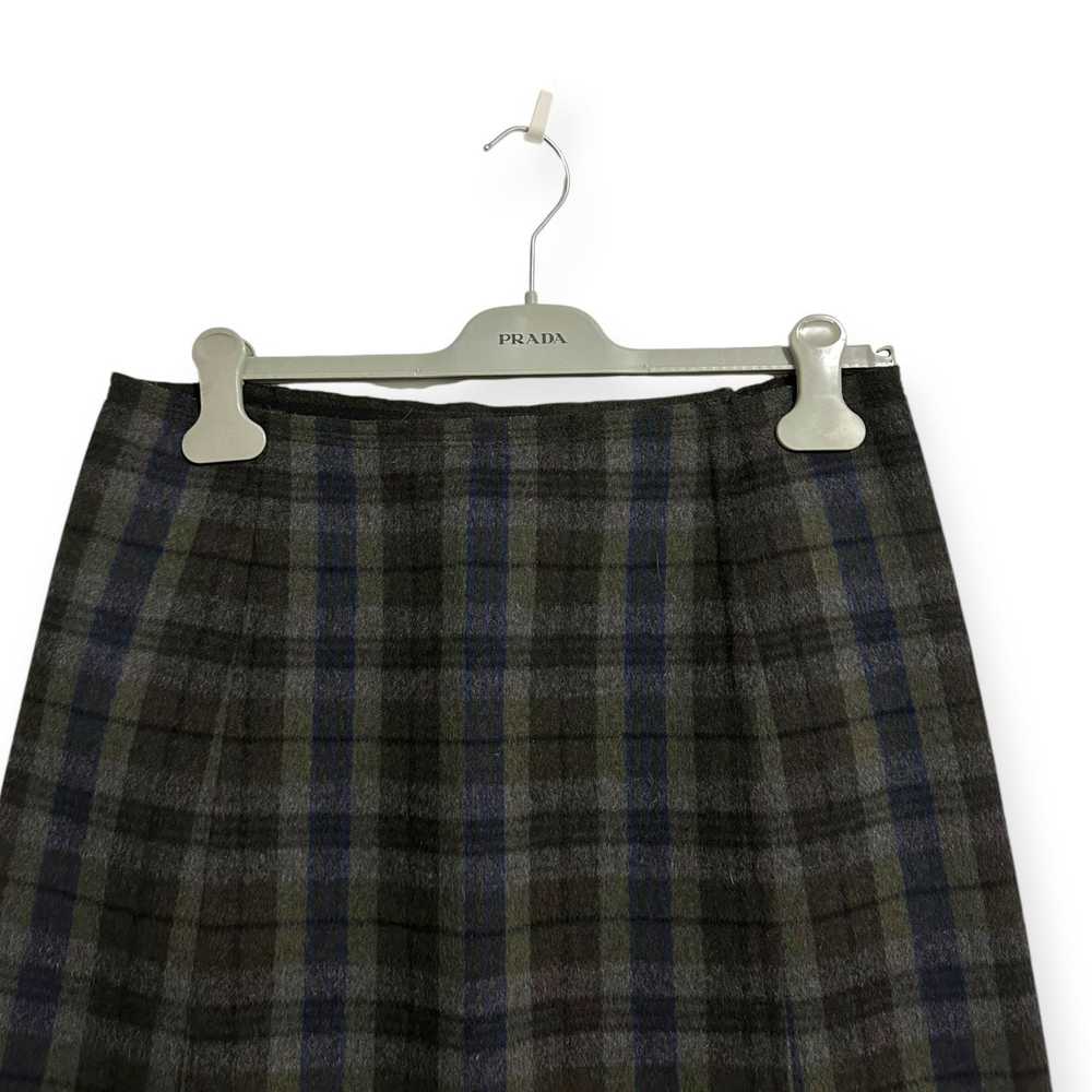 Prada Prada Plaid Wool/Angora Straight Skirt, Siz… - image 10