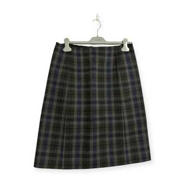 Prada Prada Plaid Wool/Angora Straight Skirt, Siz… - image 1