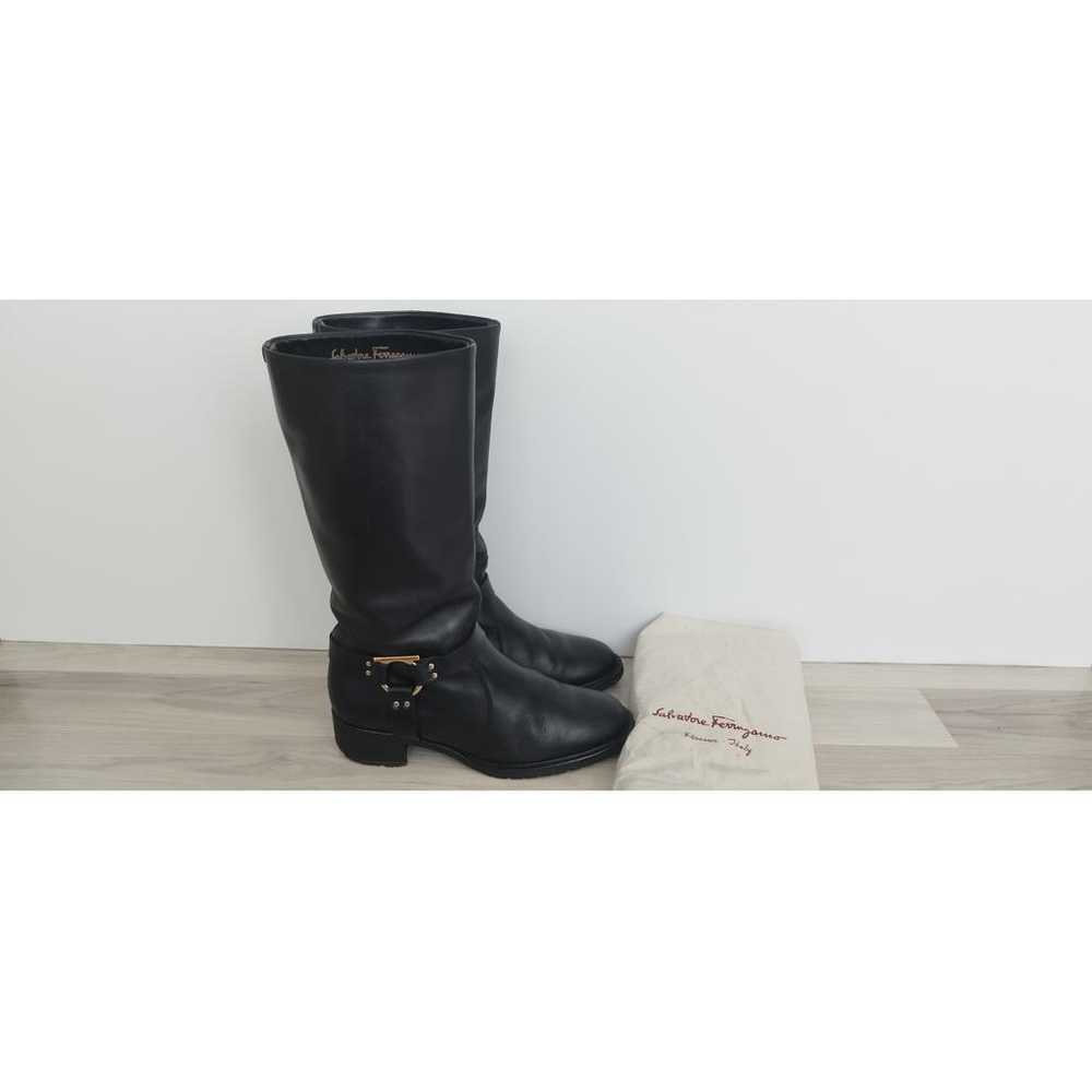 Salvatore Ferragamo Leather biker boots - image 2