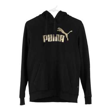 Puma Spellout Hoodie - Small Black Cotton Blend - image 1