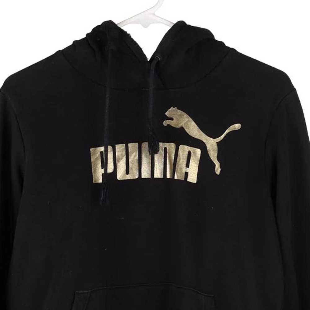 Puma Spellout Hoodie - Small Black Cotton Blend - image 3