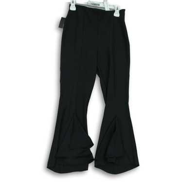 Zara Basic Womens Black Flared Leg Trouser Pants S