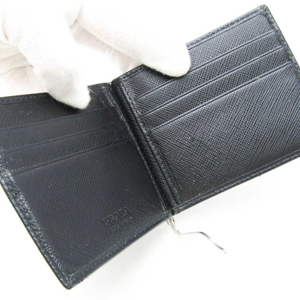 Prada Saffiano Black Leather Wallet (Pre-Owned) - image 4