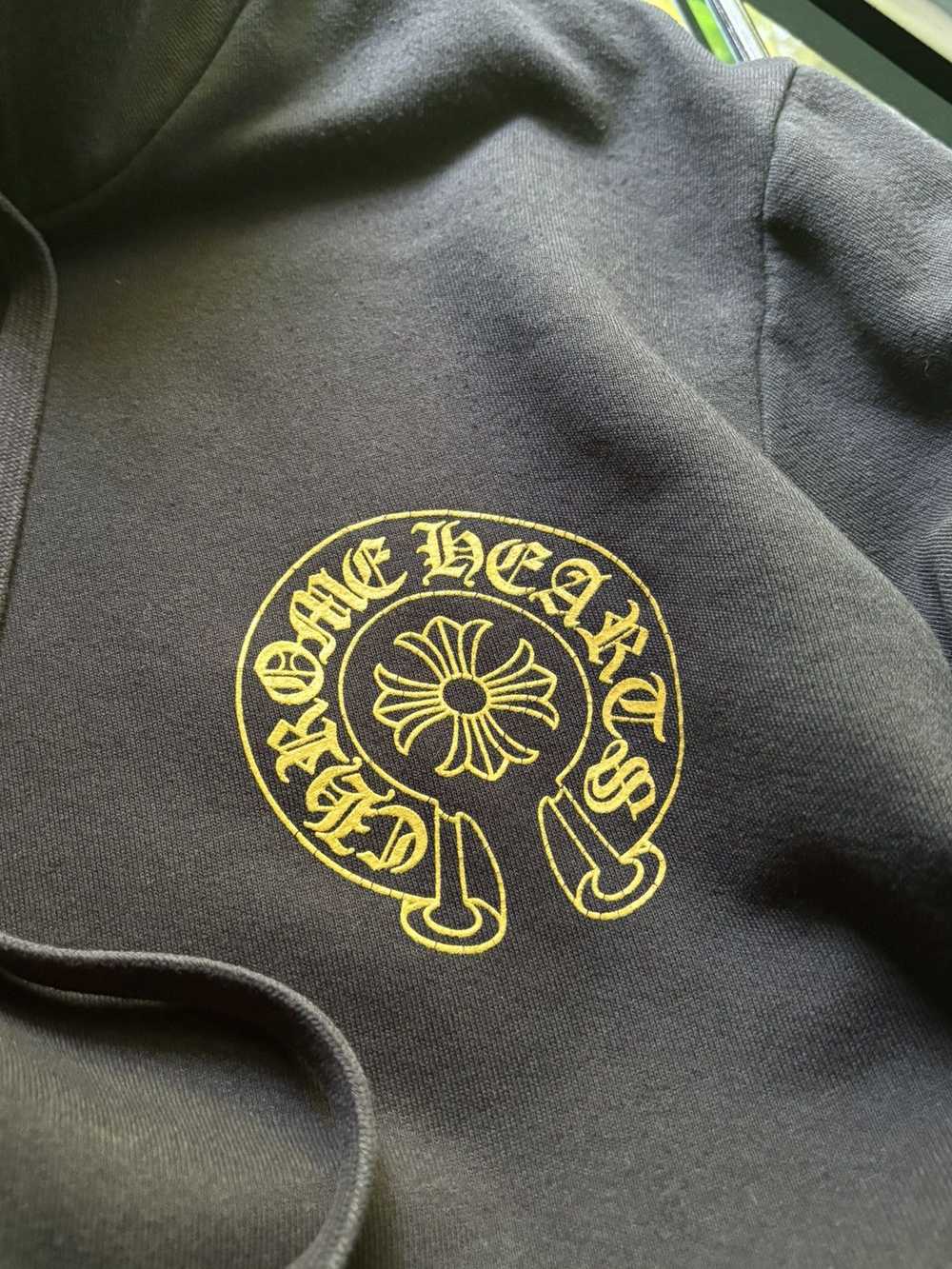 Chrome Hearts BLACK & YELLOW HORSESHOE HOODIE - image 11