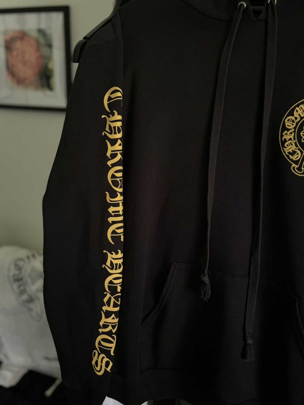 Chrome Hearts BLACK & YELLOW HORSESHOE HOODIE - image 3