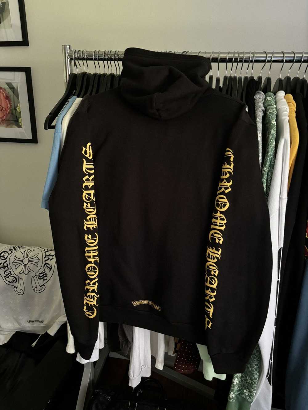 Chrome Hearts BLACK & YELLOW HORSESHOE HOODIE - image 6