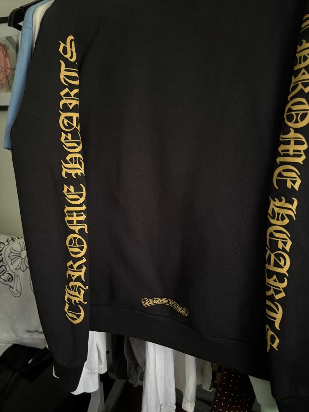 Chrome Hearts BLACK & YELLOW HORSESHOE HOODIE - image 7