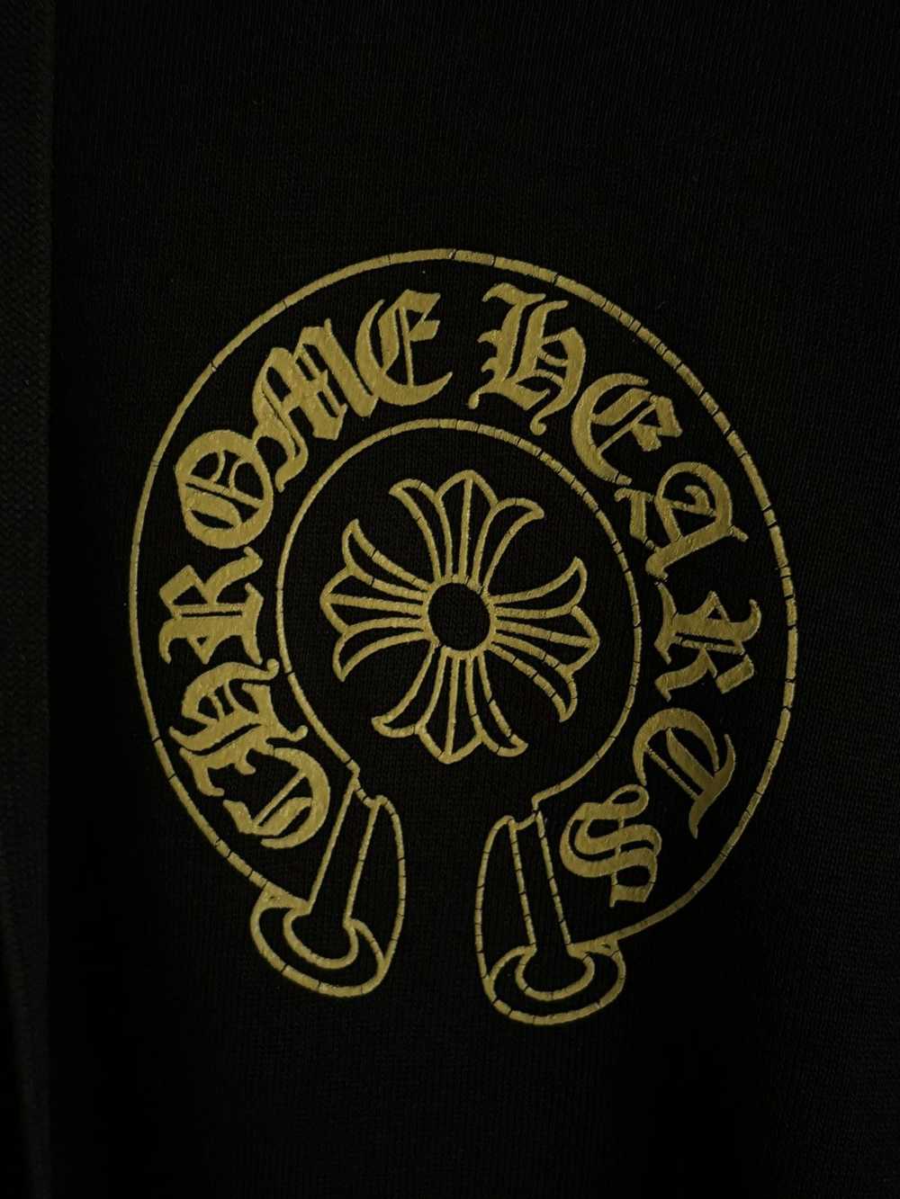 Chrome Hearts BLACK & YELLOW HORSESHOE HOODIE - image 9