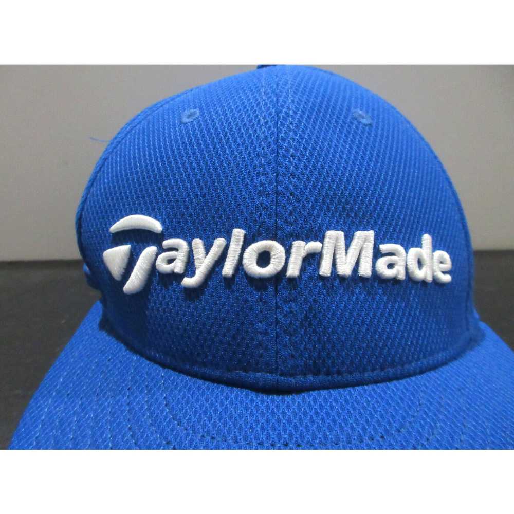 Vintage TaylorMade Hat Cap Snap Back Blue White T… - image 2