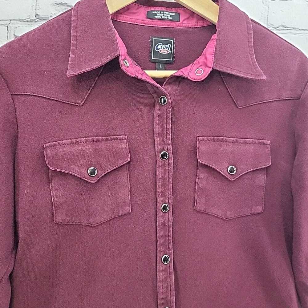 Vintage Cruel Girl Western Shirt Jr Sz L Large Ma… - image 3