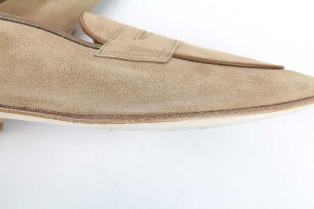 Suitsupply EU43 Sand Brown Leather Suede Slip-On … - image 12