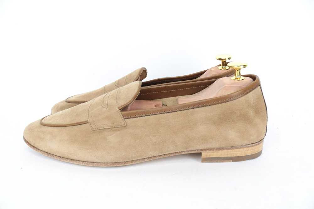 Suitsupply EU43 Sand Brown Leather Suede Slip-On … - image 6