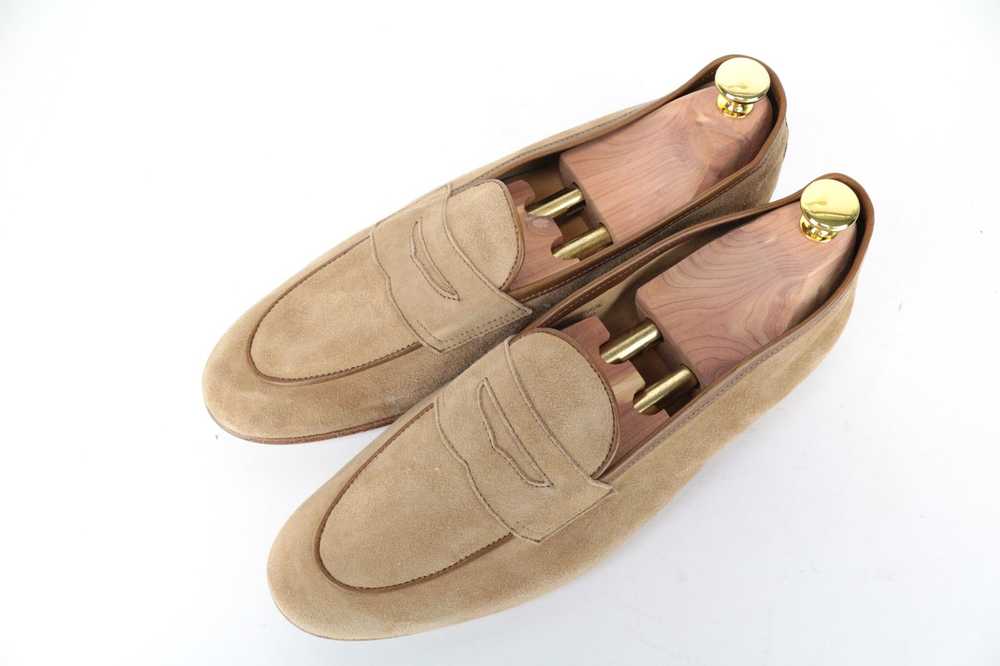 Suitsupply EU43 Sand Brown Leather Suede Slip-On … - image 7