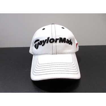 Vintage Taylormade Hat Cap Strap Back White Black… - image 1