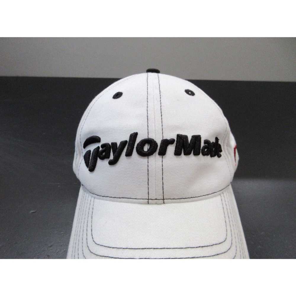 Vintage Taylormade Hat Cap Strap Back White Black… - image 2