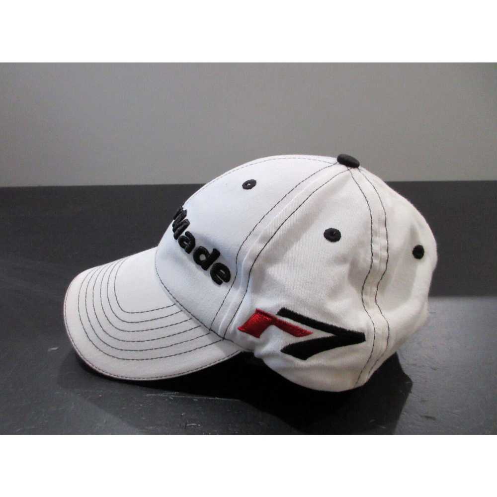 Vintage Taylormade Hat Cap Strap Back White Black… - image 3