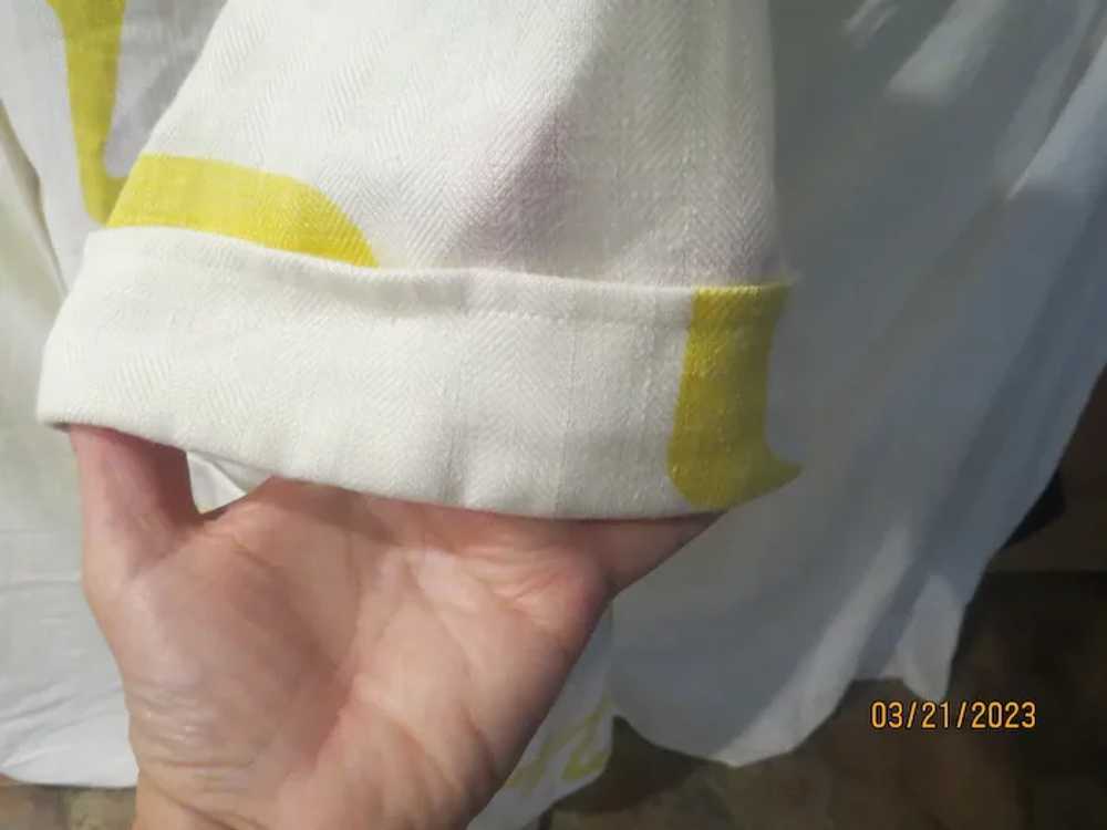 Yellow Squiggle on white Bullocks Wilshire Dress - image 5