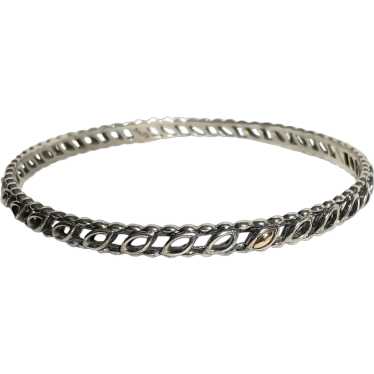 Angela John Hardy sterling silver 14k bangle brac… - image 1