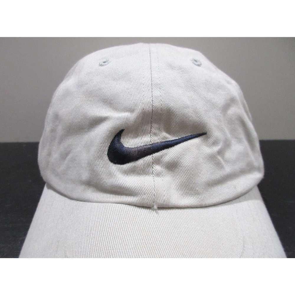 Nike VINTAGE Nike Hat Cap Strap Back White Gray S… - image 2