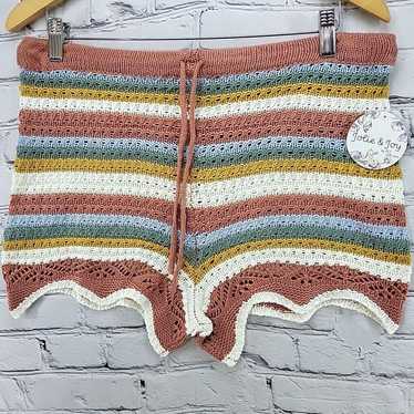 J Brand Striped Crocheted Shorts for Women in Siz… - image 1