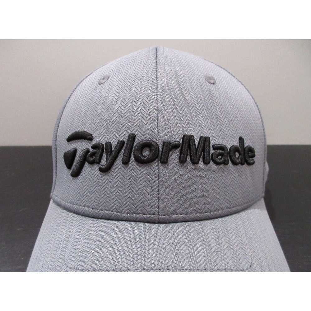 Vintage Taylormade Hat Cap Strap Back Gray Black … - image 2