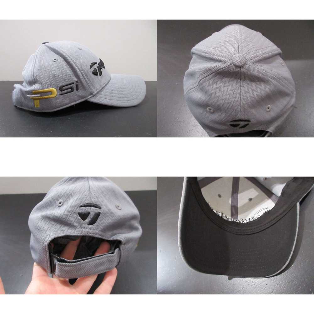 Vintage Taylormade Hat Cap Strap Back Gray Black … - image 4