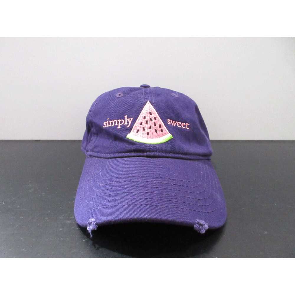 Vintage Simply Southern Hat Cap Strap Back Purple… - image 1