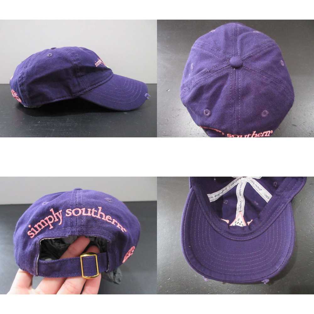 Vintage Simply Southern Hat Cap Strap Back Purple… - image 4