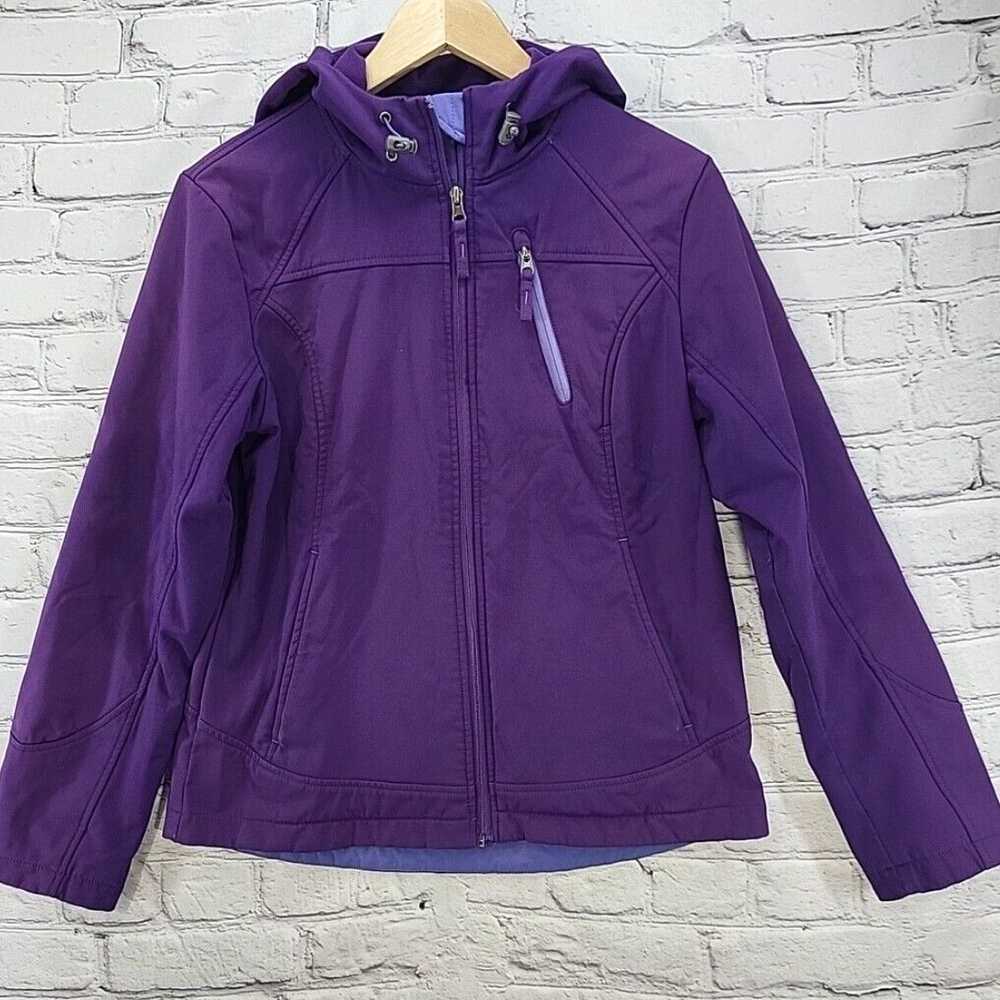 Free Country Womens Soft Shell Purple Hooded Hiki… - image 1