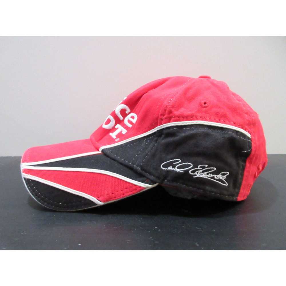 Vintage Nascar Hat Cap Strap Back Black Red Black… - image 3