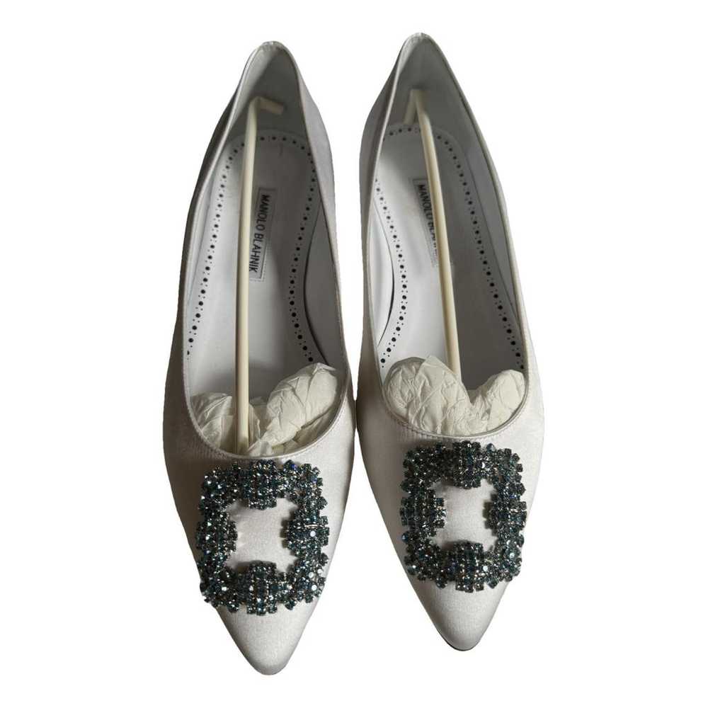 Manolo Blahnik Hangisi silk ballet flats - image 1