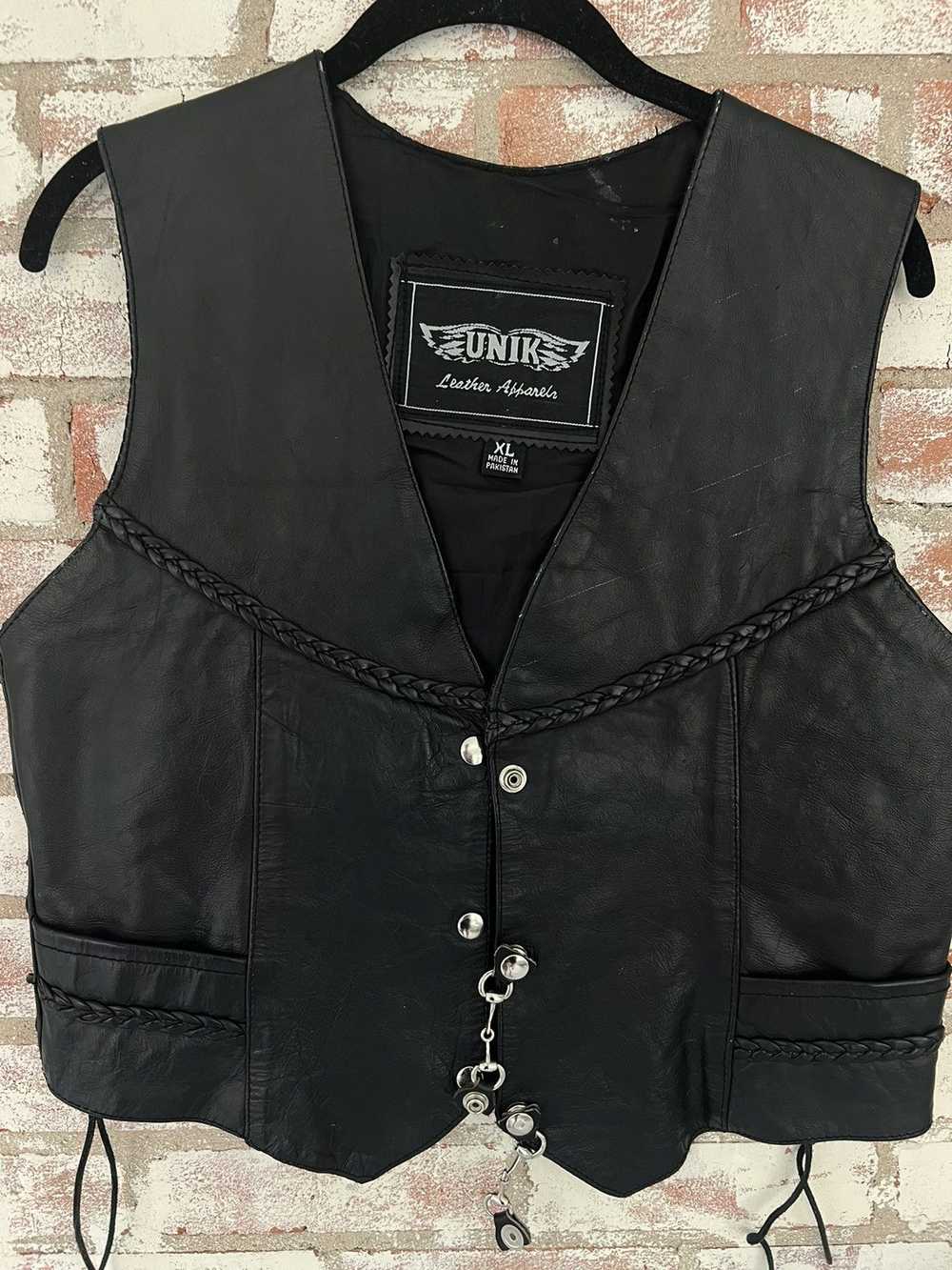 Vintage Vintage Leather Biker Vest - image 2