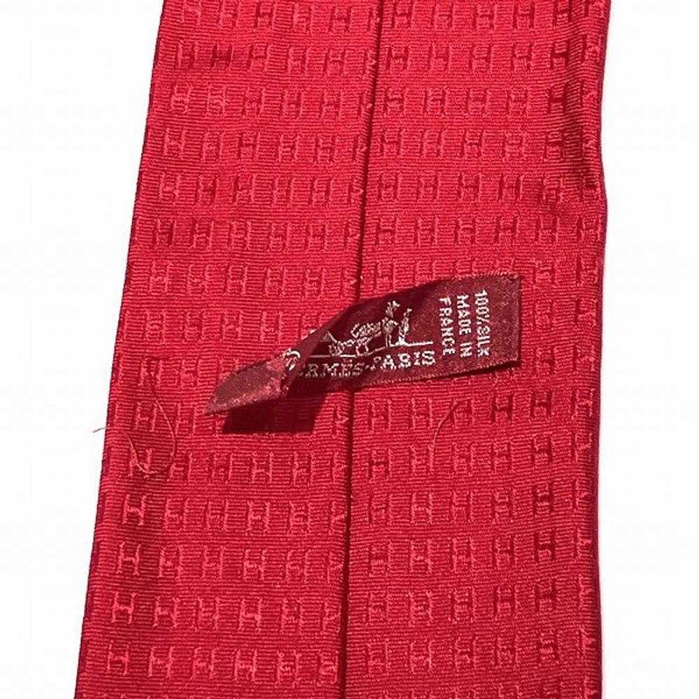 Hermes Hermes Hermes Silk H Logo Tie Canvas Neckt… - image 3