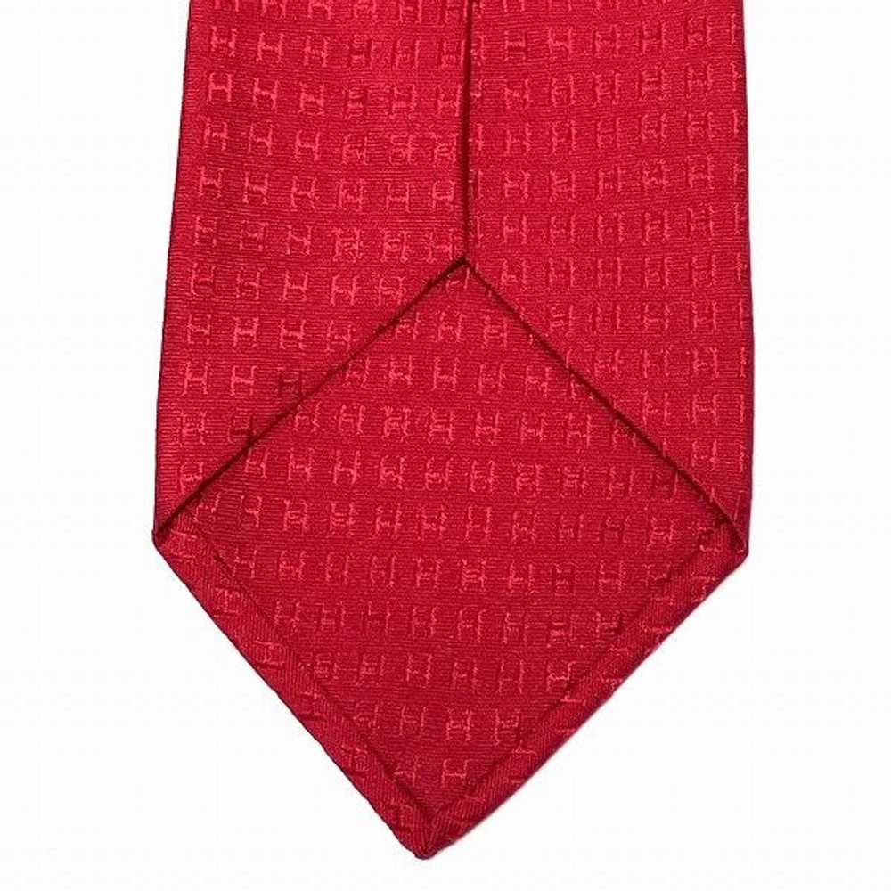 Hermes Hermes Hermes Silk H Logo Tie Canvas Neckt… - image 4