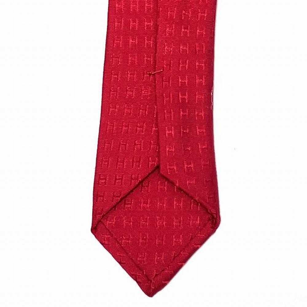 Hermes Hermes Hermes Silk H Logo Tie Canvas Neckt… - image 5