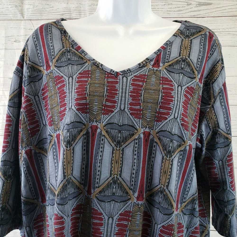 Vintage Prairie Cotton Womens Printed Top Sz Medi… - image 2