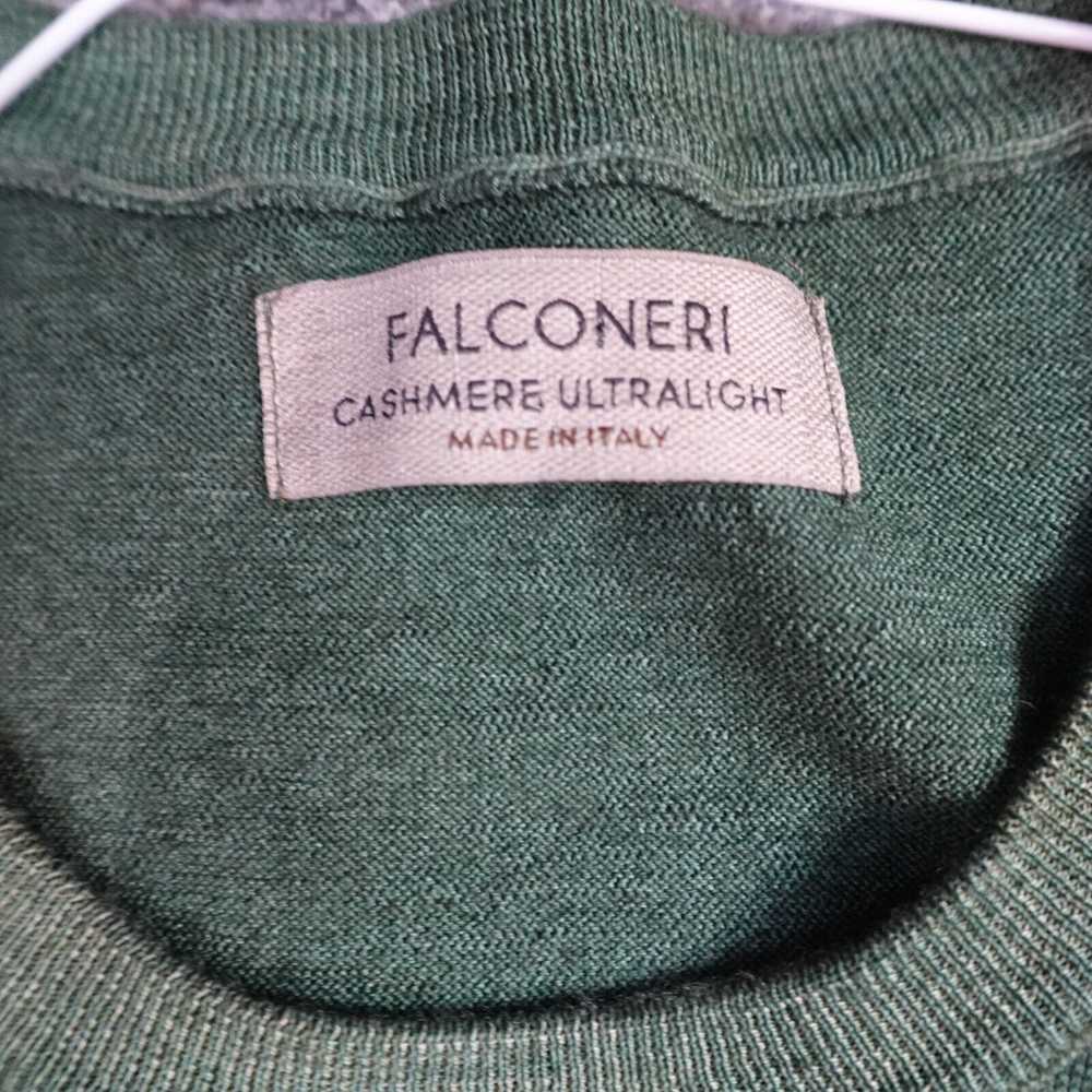 Falcone Falconeri Sweater M Green Crew Neck 100% … - image 2