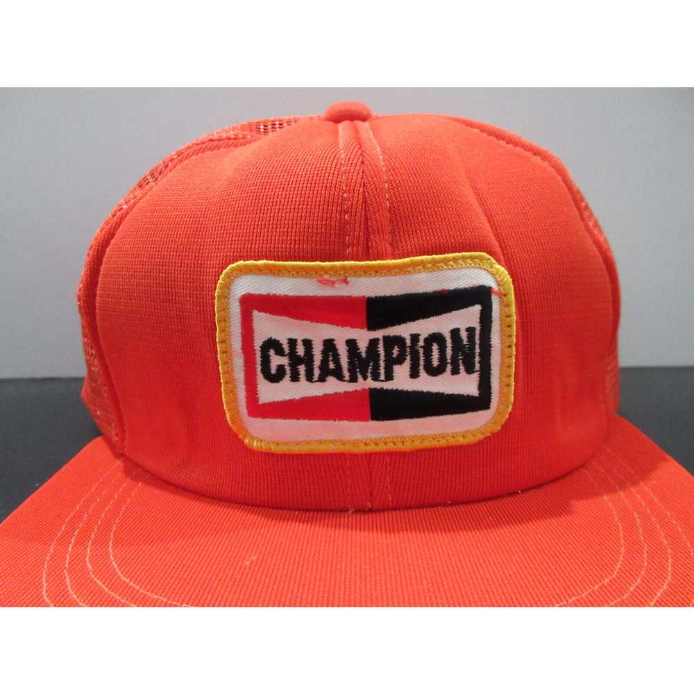 Champion VINTAGE Champion Hat Cap Snap Back Orang… - image 2