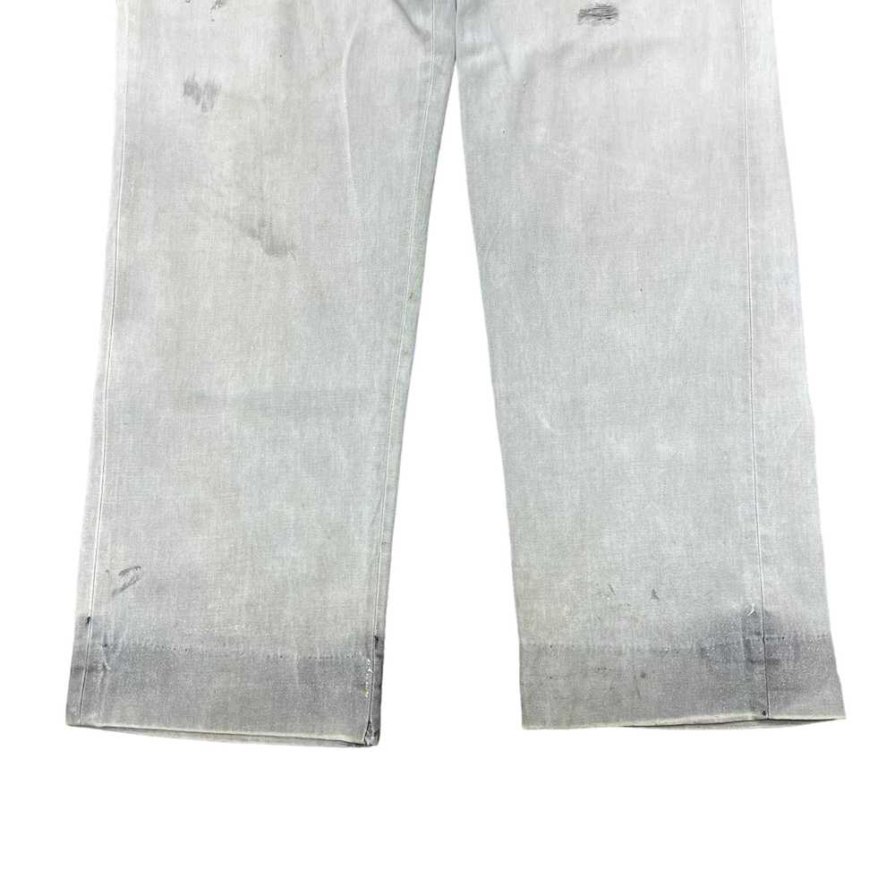 1940s Sun faded grey buckleback cotton work pants… - image 3