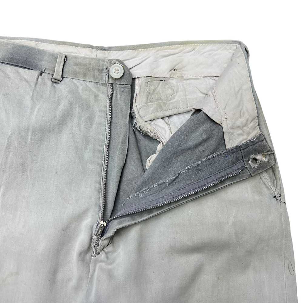 1940s Sun faded grey buckleback cotton work pants… - image 4